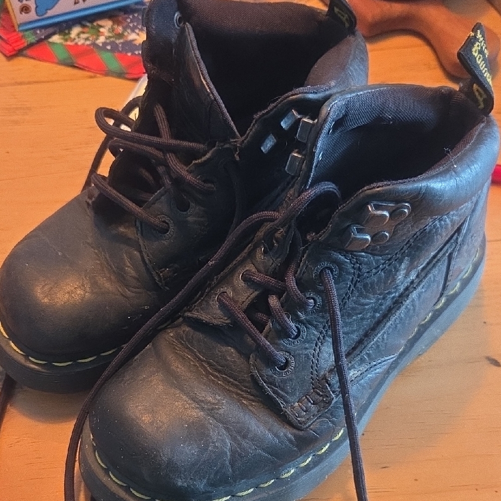 Dr. Martens Black Leather Ankle Boots